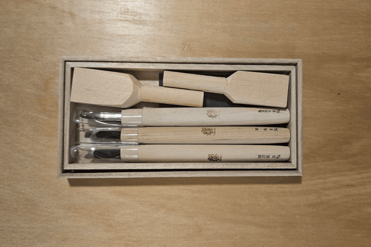 Cypress complete spoon carving knife set - East-West Tools