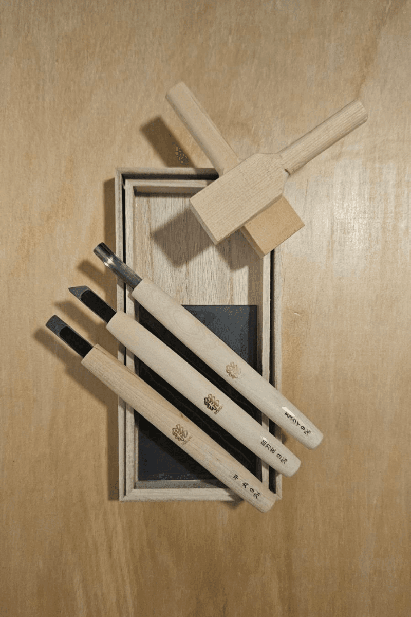 Cypress complete spoon carving knife set - East-West Tools