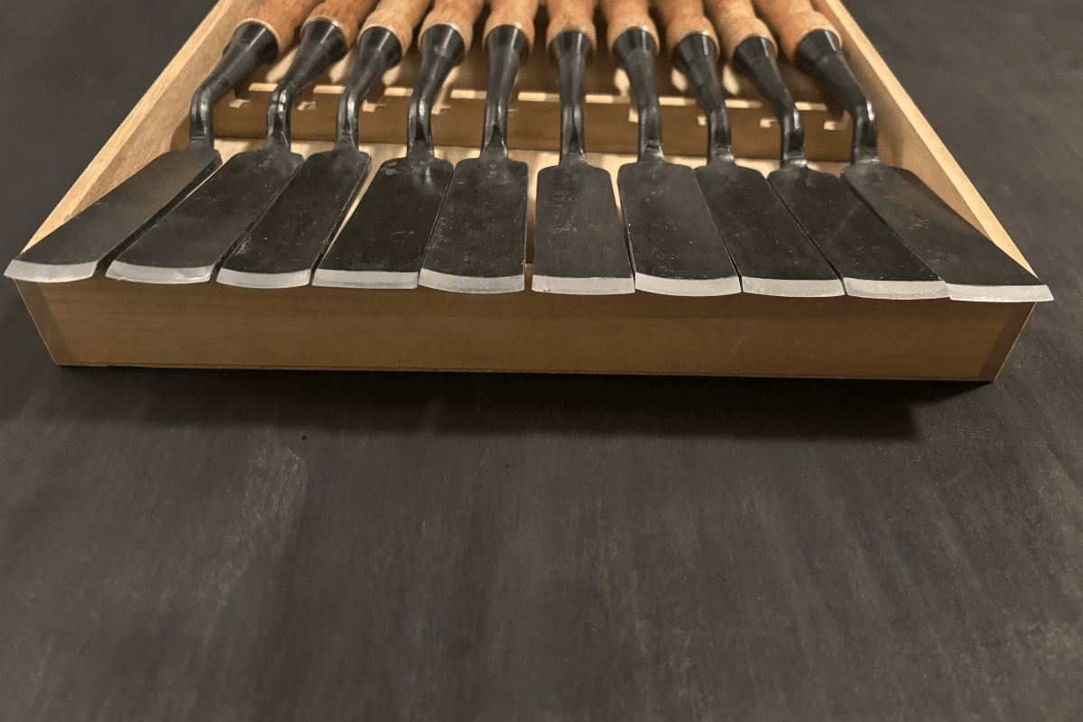 Vintage "Kote Maru" Round trowel chisel set - East-West Tools