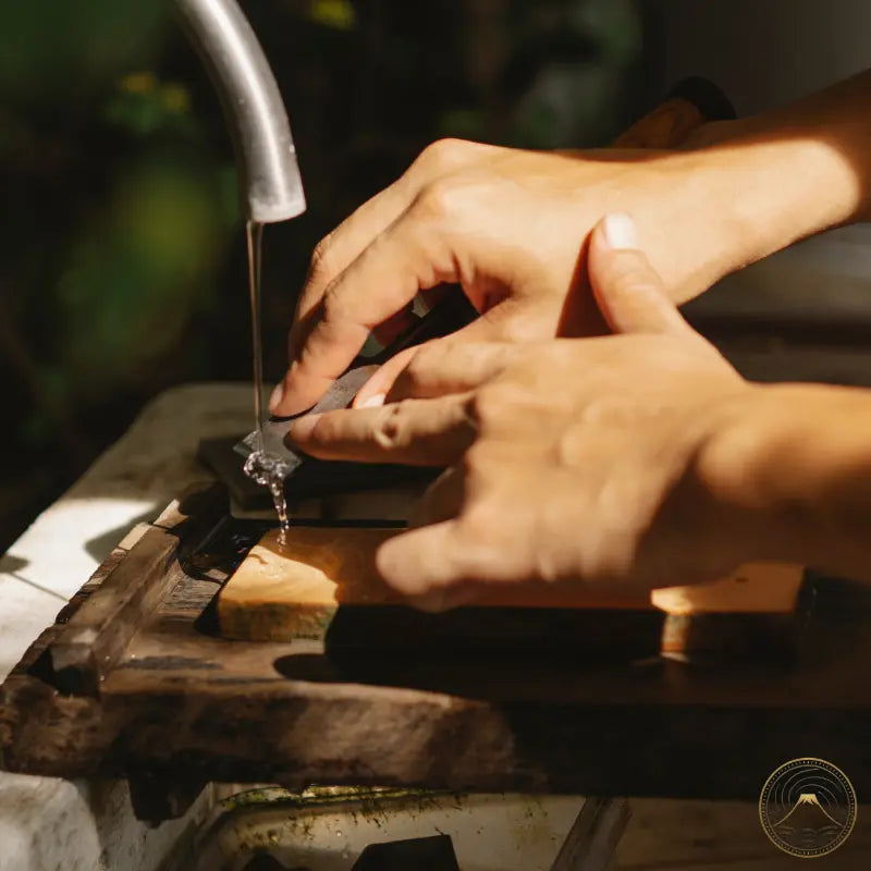 Sharpening a Japanese hand forged chisel on a JNAT
