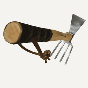 One-Handed Forged Stainless Fork & Mattock East-West Tools