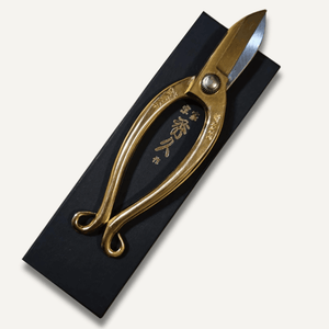 Toyama Hamono Gold Ikebana and bonsai Scissors East-West Tools