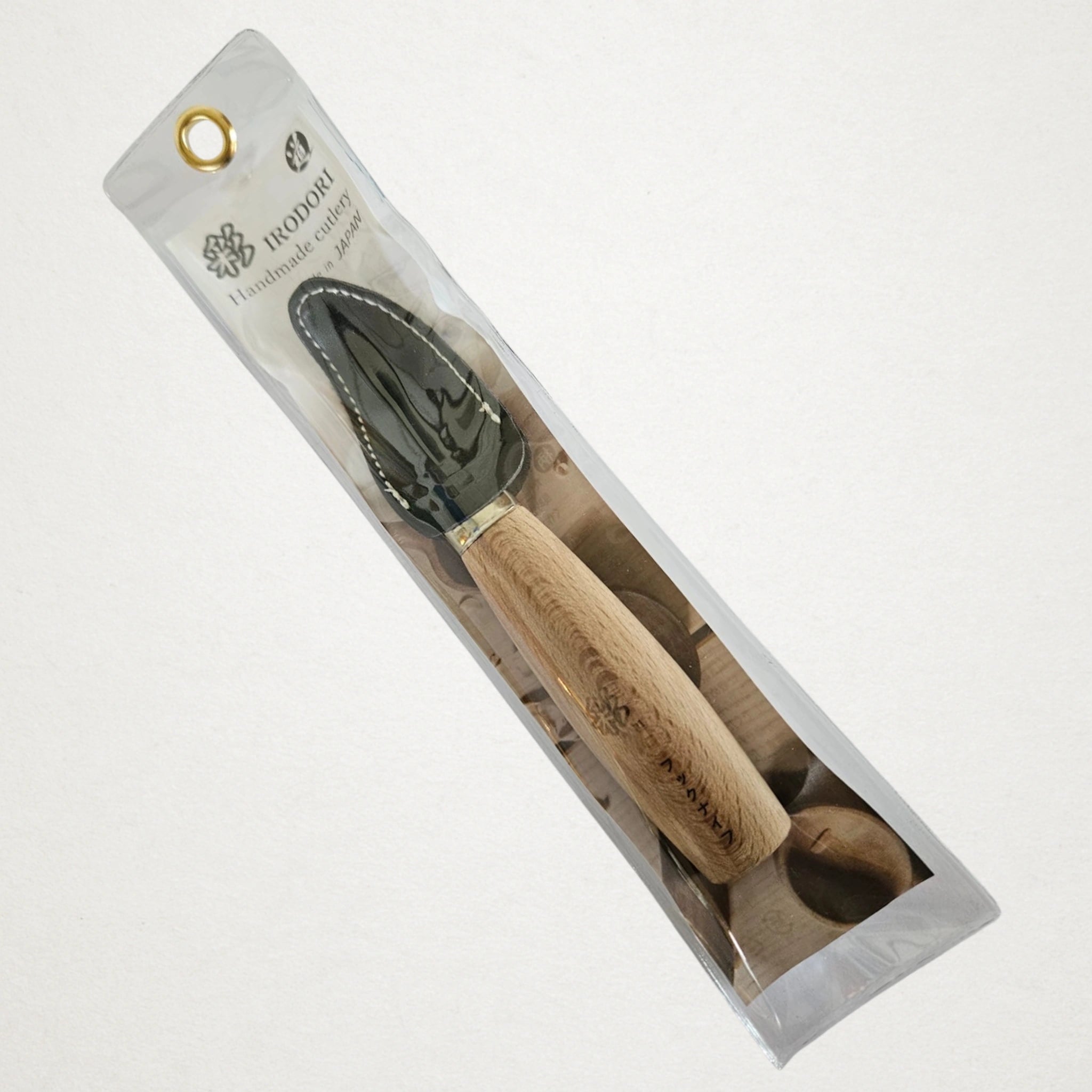 Michi Hamono hook carving knife detail image showing Aogami steel blade profile